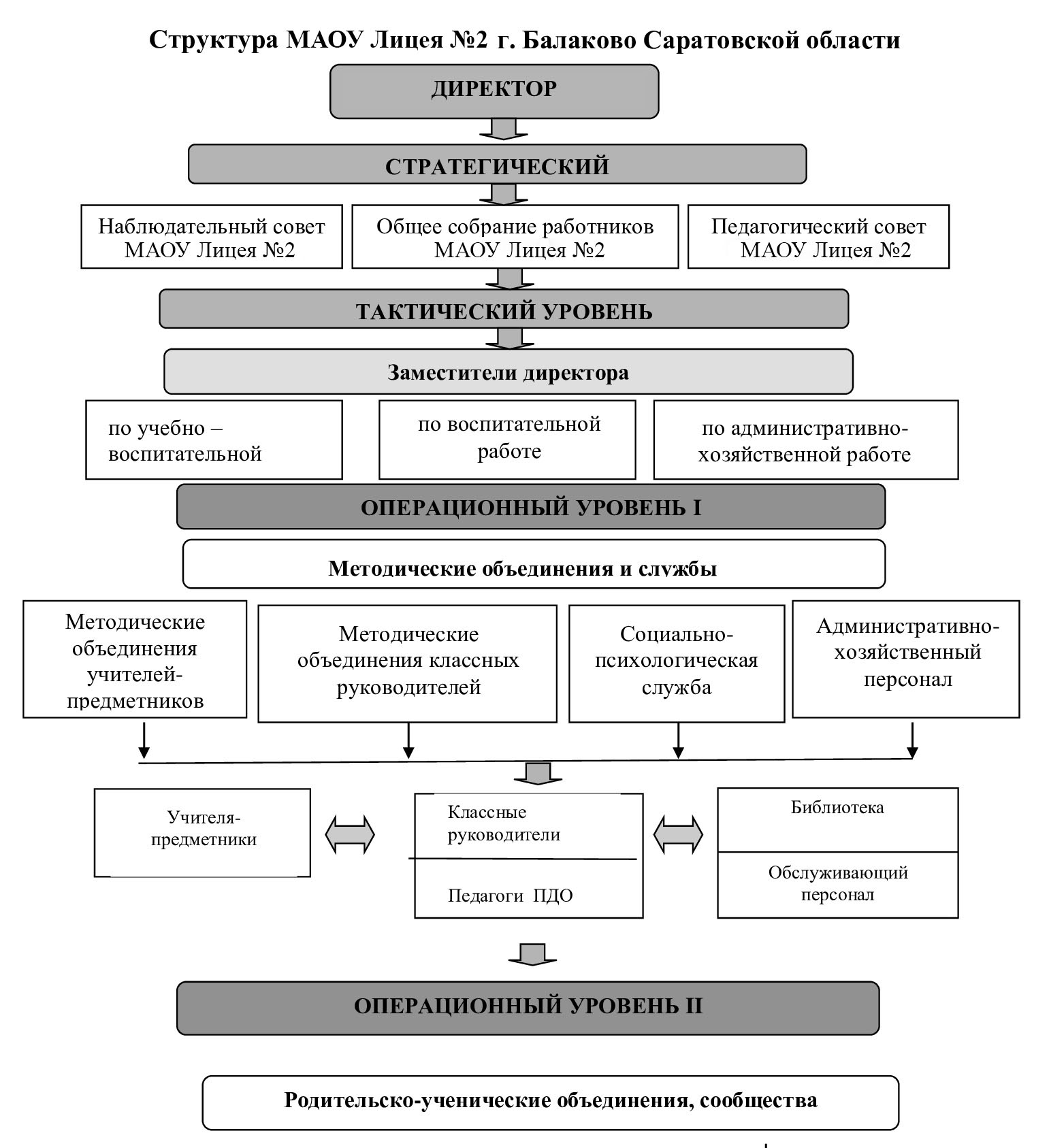 Структура МАОУ Лицея №2